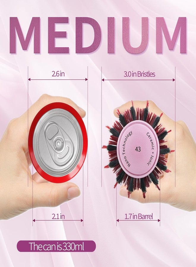 FIXBODY Round Barrel Anti-Static Hair Brush with Boar Bristles, Nano Thermal Ceramic Coating & Ionic Tech for Hair Blow Drying, Styling, Curling, Straightening (3.0 inch) - Image 2